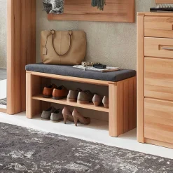 Wohnen Dielenbank mit Schuhablage in Kernbuche - Viktorion