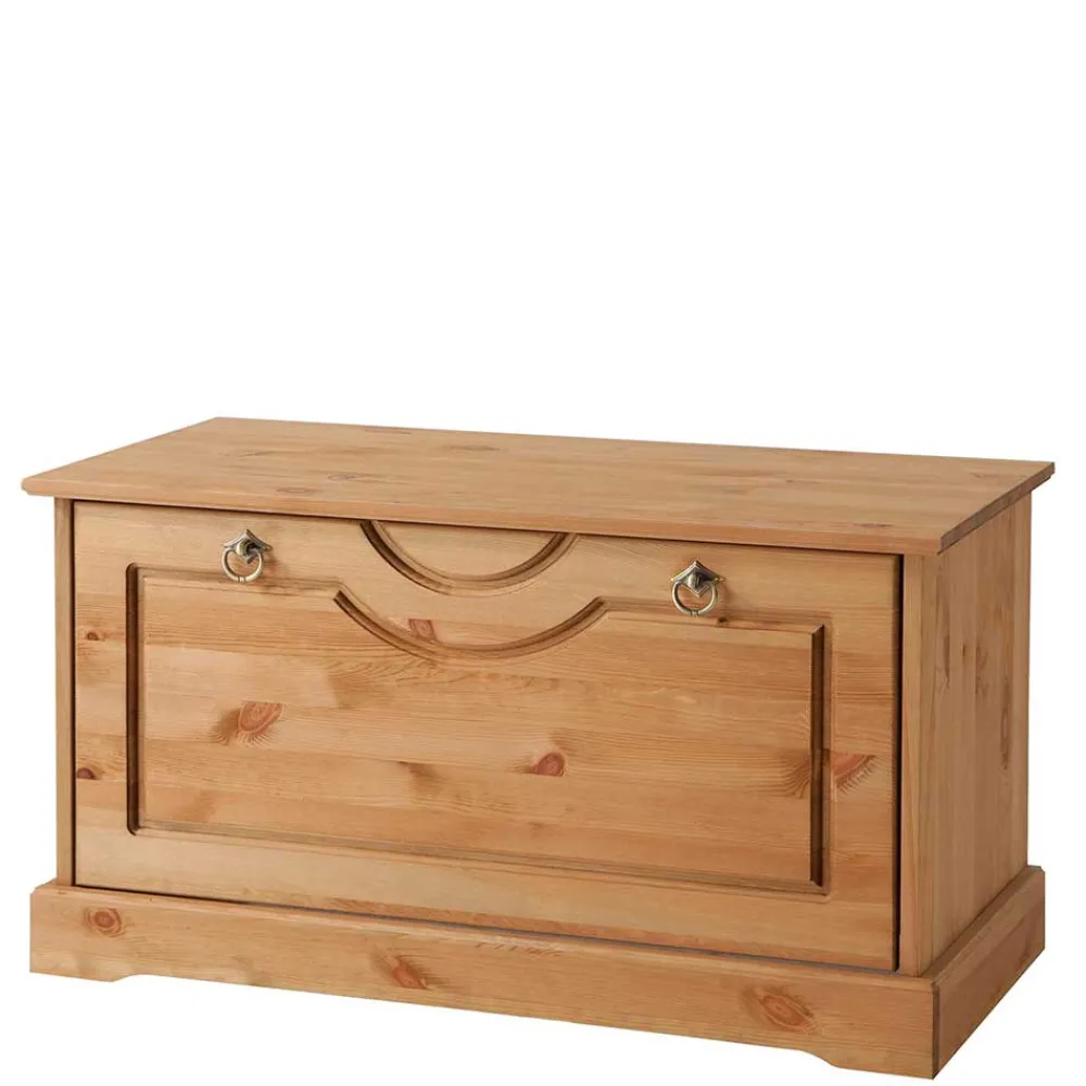 Wohnen Dielenbank mit Schuhklappe aus Massivholz - Edranov