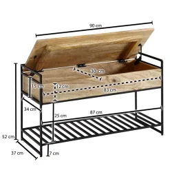Wohnen Dielenbank mit Truhe & Schuhablage - Leiria