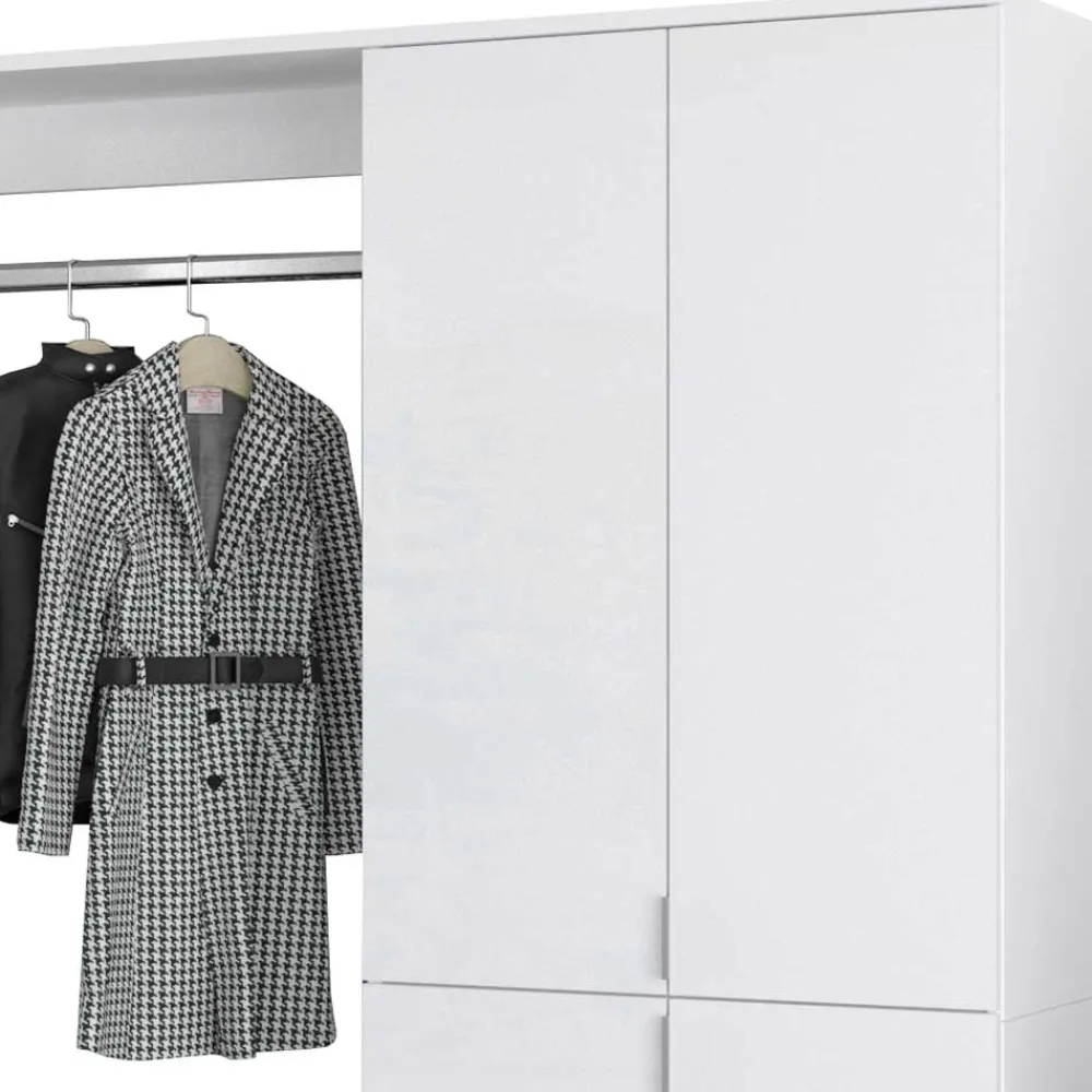 Wohnen Dieleneinrichtung Möbel Block in Weiß HG - Ejulia (dreiteilig)