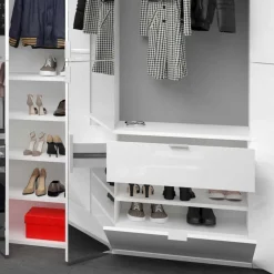 Wohnen Dieleneinrichtung Möbel Block in Weiß HG - Ejulia (dreiteilig)