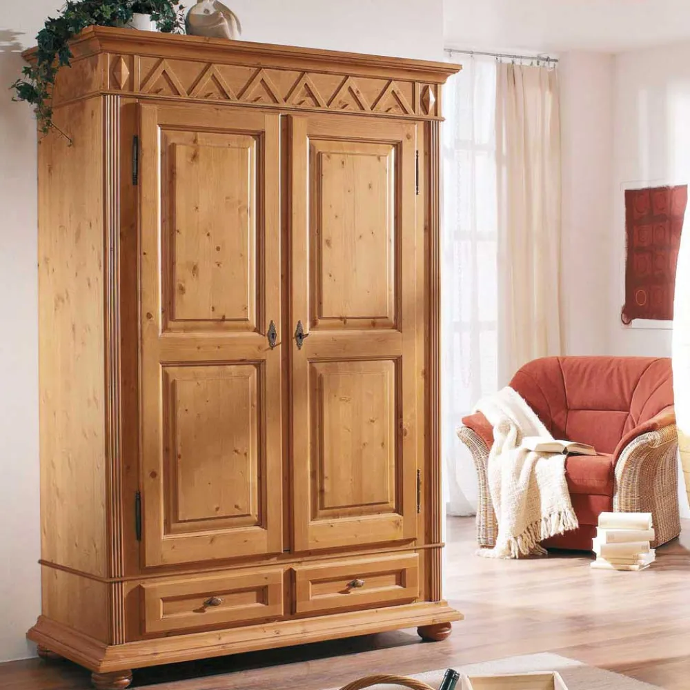 Wohnen Garderobenschränke*Dielenkleiderschrank Terezza aus Fichte massiv