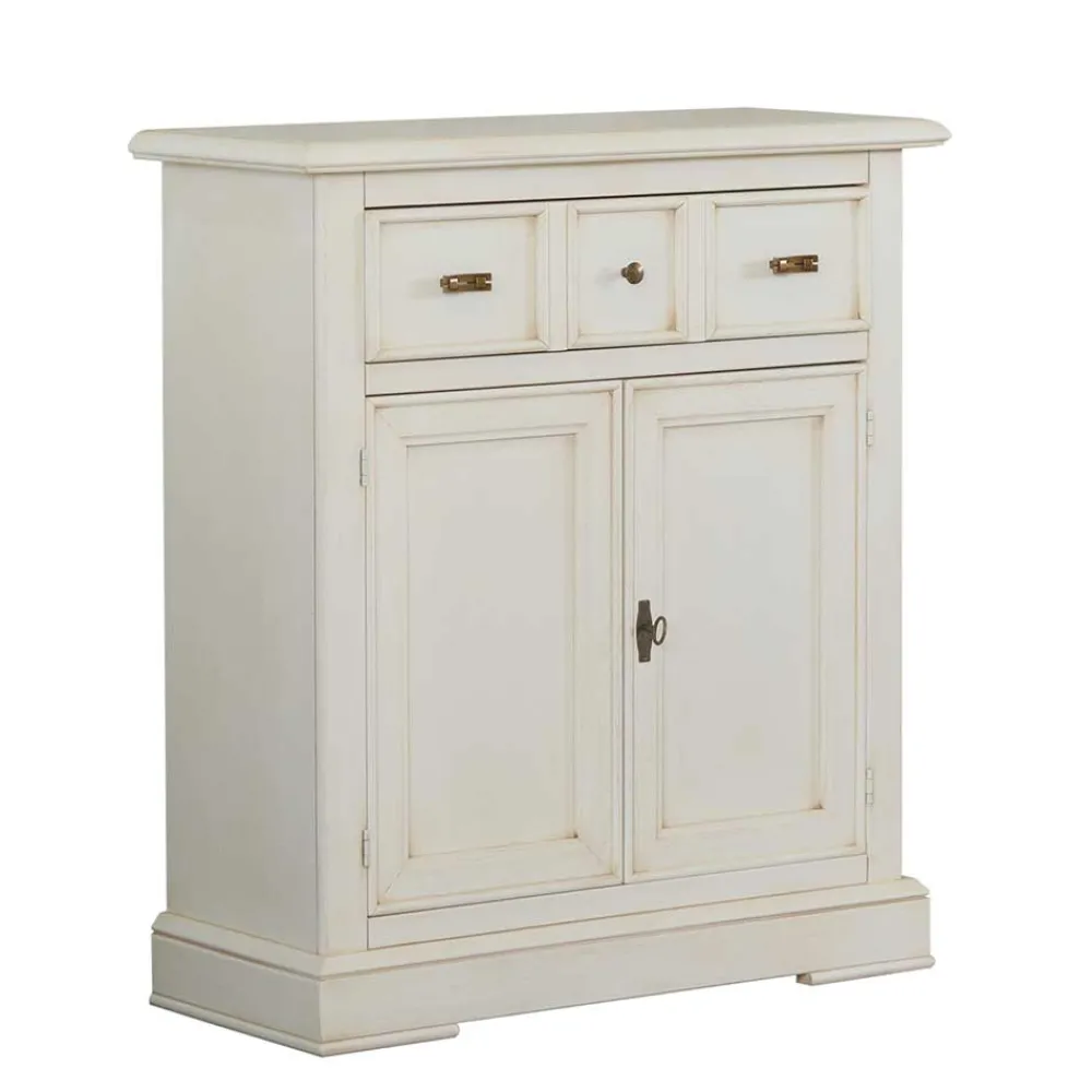 Wohnen Sideboards & Kommoden|Küchenschränke*Dielenkommode in Antikweiß - Annot