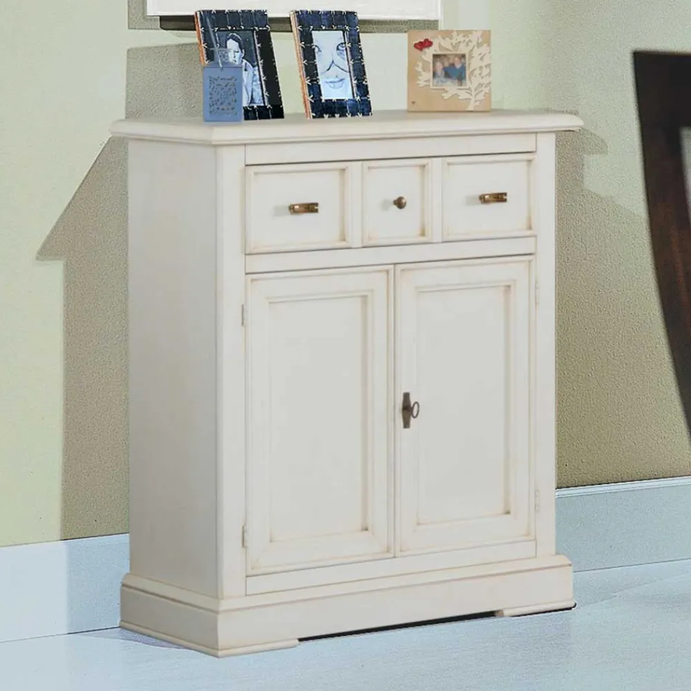 Wohnen Sideboards & Kommoden|Küchenschränke*Dielenkommode in Antikweiß - Annot