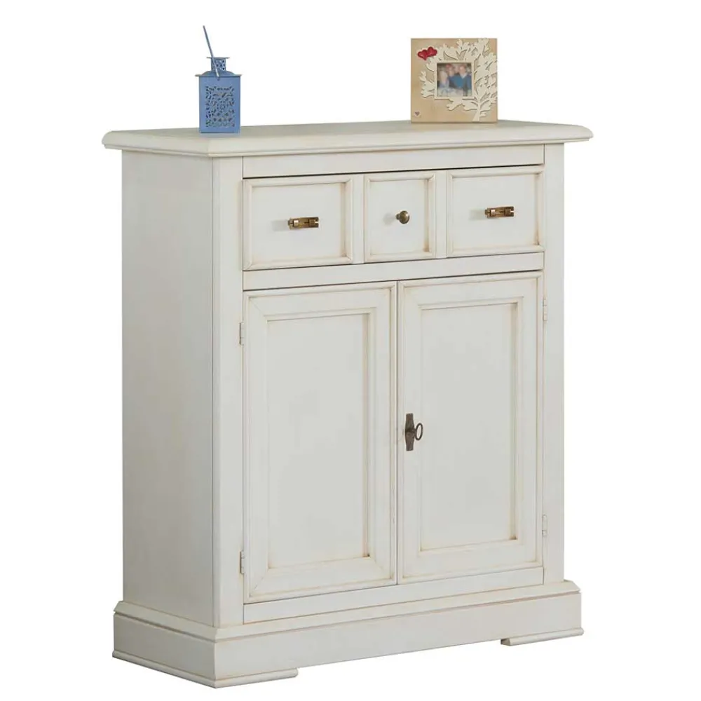 Wohnen Sideboards & Kommoden|Küchenschränke*Dielenkommode in Antikweiß - Annot