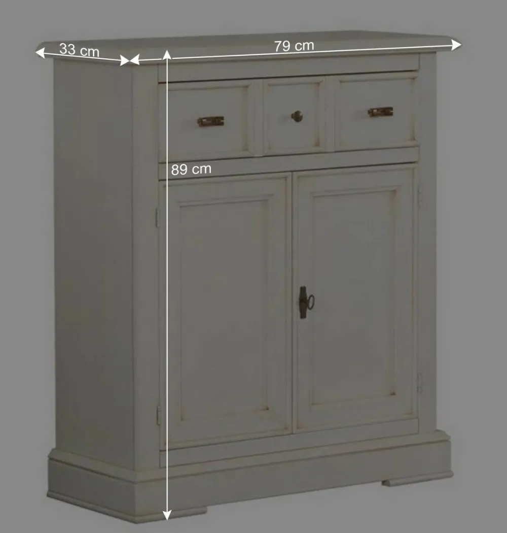 Wohnen Sideboards & Kommoden|Küchenschränke*Dielenkommode in Antikweiß - Annot