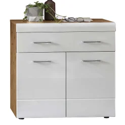 Wohnen Dielenkommode in Weiß Hochglanz - Laurela