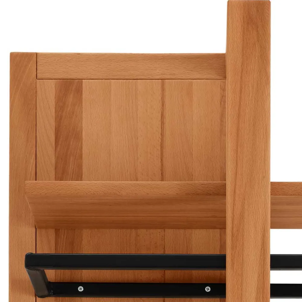 Wohnen Dielenmöbel aus Kernbuche & Eisen - Dimphi (vierteilig)