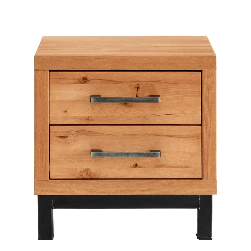 Wohnen Dielenmöbel aus Kernbuche & Eisen - Dimphi (vierteilig)