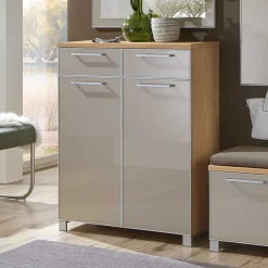 Wohnen Dielenmöbel Diecca in Taupe Eiche Bianco (vierteilig)