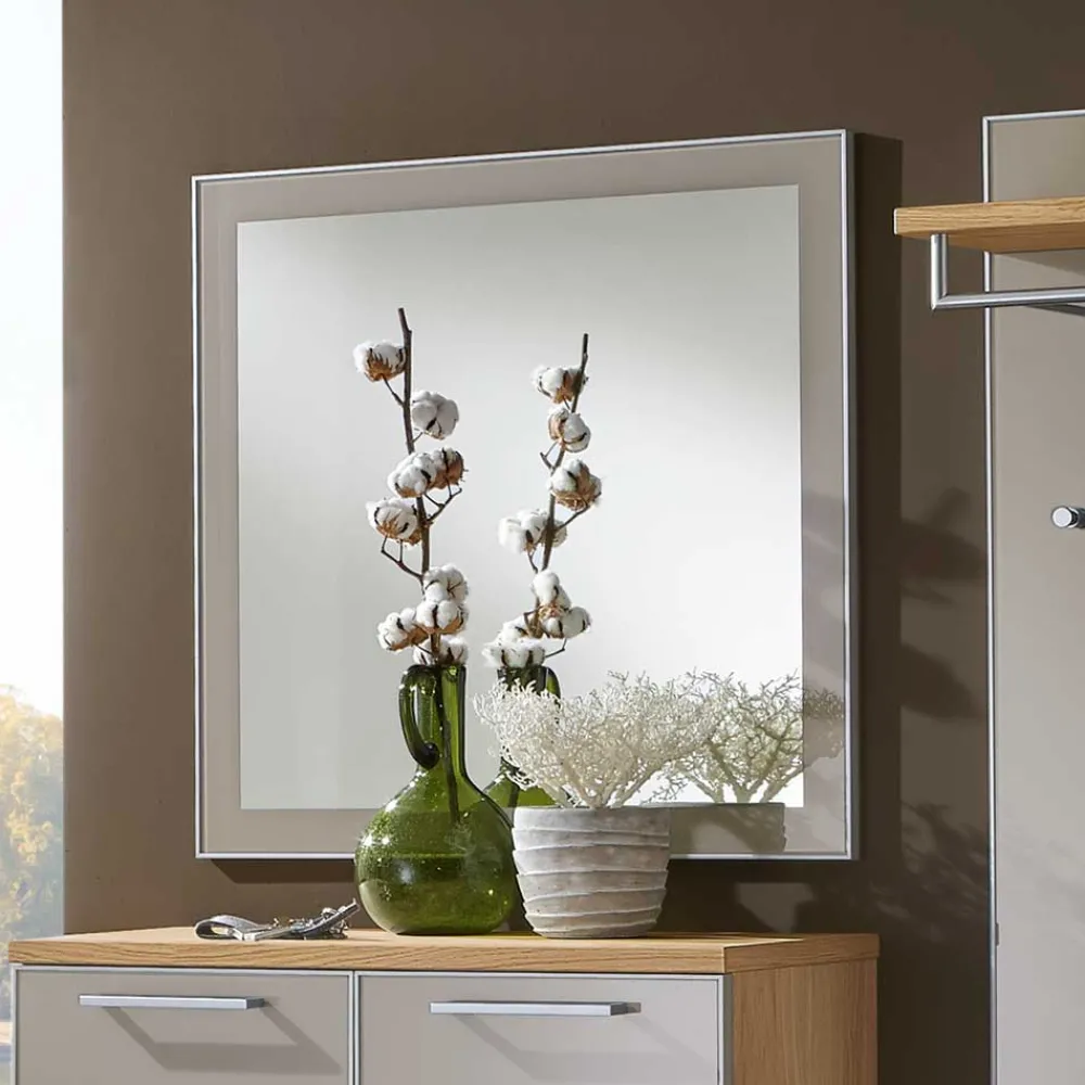 Wohnen Dielenmöbel Diecca in Taupe Eiche Bianco (vierteilig)