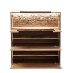 Wohnen Dielenmöbel Kombination in Wildeiche - Vapposia (vierteilig)