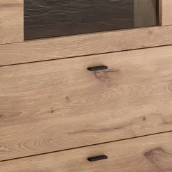 Wohnen Dielenmöbel Kombination in Wildeiche - Vapposia (vierteilig)