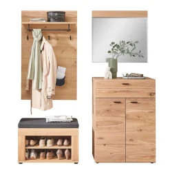 Wohnen Dielenmöbel Set aus Esche massiv - Cymbal (vierteilig)