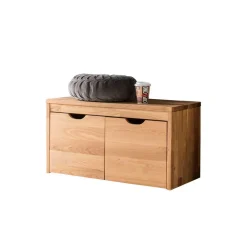 Wohnen Dielenmöbel Set Delvestra aus Wildeiche Massivholz (vierteilig)