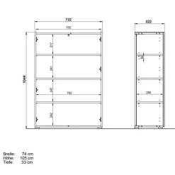 Wohnen Dielenmöbel Set modern - Cooking (dreiteilig)