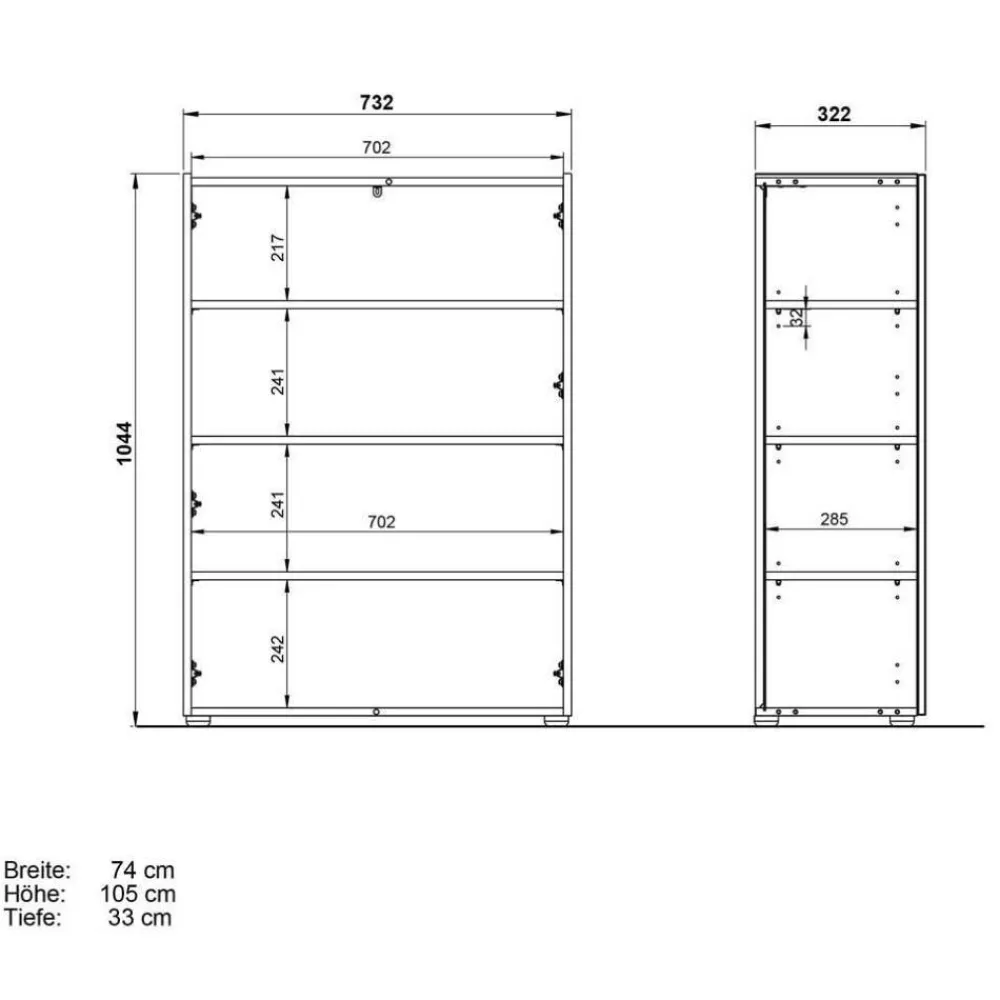 Wohnen Dielenmöbel Set zweifarbig - Bien (dreiteilig)