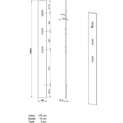 Wohnen Dielenmöbel Set zweifarbig - Bien (dreiteilig)
