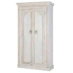 Wohnen Garderobenschränke*Dielenschrank in Mangoholz White Wash - Intiatos