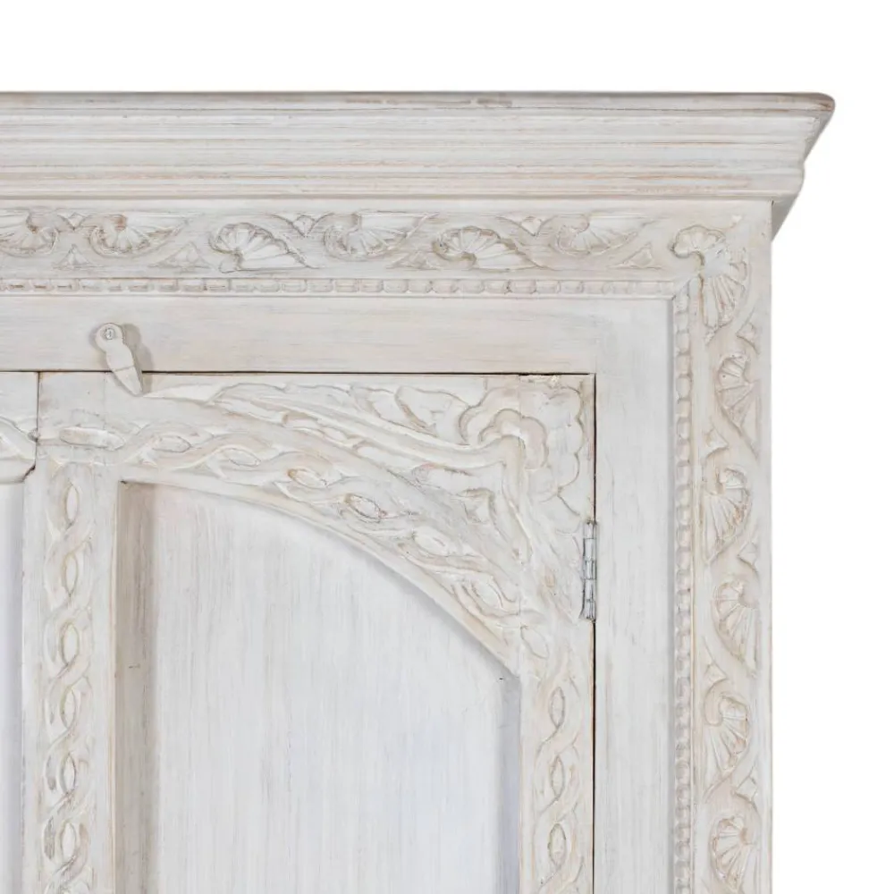 Wohnen Garderobenschränke*Dielenschrank in Mangoholz White Wash - Intiatos