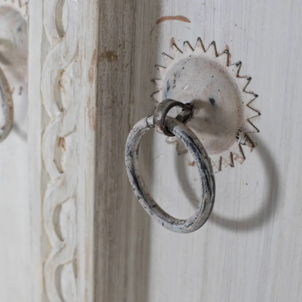 Wohnen Garderobenschränke*Dielenschrank in Mangoholz White Wash - Intiatos