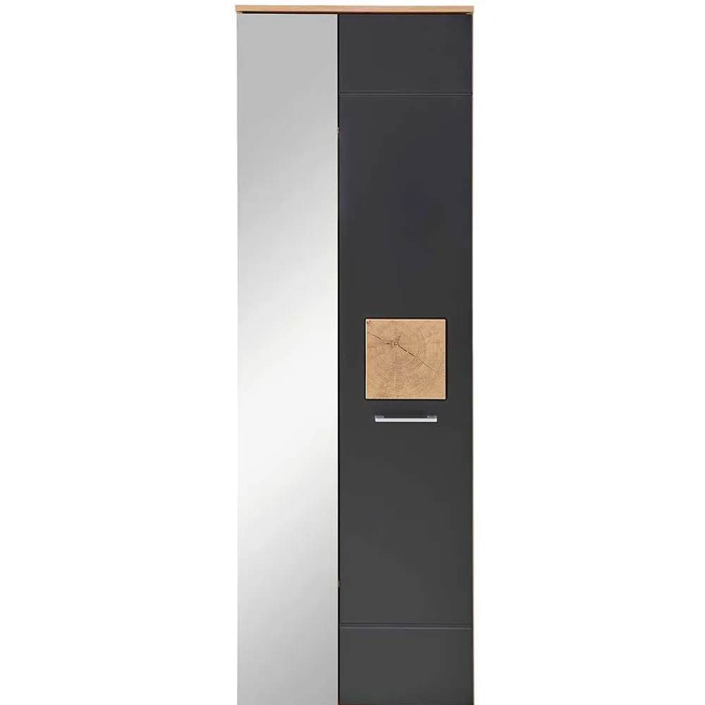 Wohnen Garderobenschränke*Dielenschrank mit Spiegel - 65x195x38 - Zelio