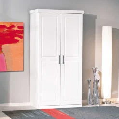 Wohnen Kleiderschränke|Kleiderschränke*Dielenschrank Nabrosia in Weiß