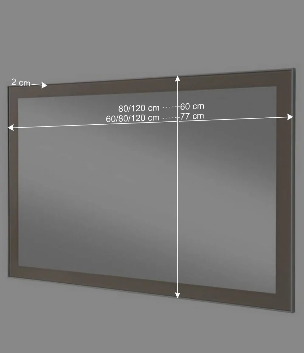 Wohnen Graue Möbel|Glasmöbel*Dielenspiegel Srocca in Taupe