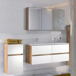 Wohnen Doppel Waschplatz & Bad Möbel - Maklesa (dreiteilig)