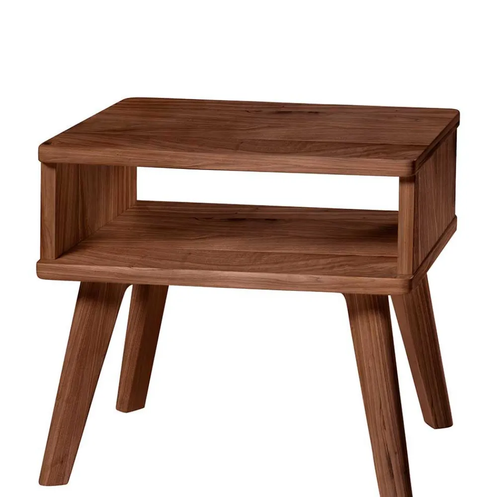 Wohnen Graue Möbel|Braune Möbel*Doppelbett Gestell aus Nussbaum geölt - Carloletta