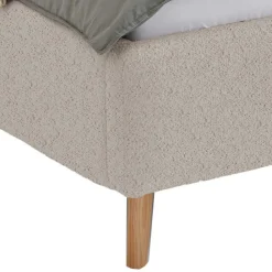 Wohnen Doppelbett mit Bettkasten in Beige Webplüsch - Samuele