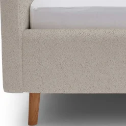 Wohnen Doppelbett mit Bettkasten in Beige Webplüsch - Samuele