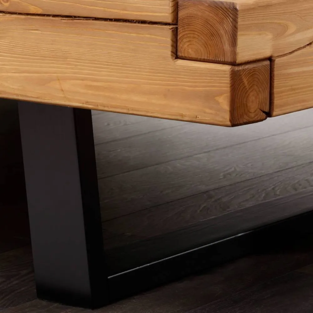 Wohnen Doppelbett mit Kufengestell aus Holz - Kalastania