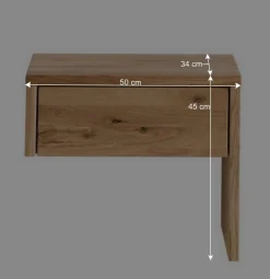 Wohnen Naturholzmöbel|Betten*Doppelbett mit Nachtkonsolen Set - Aryvano (dreiteilig)