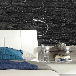 Wohnen Doppelbett Symonya mit Polsterkopfteil in Creme