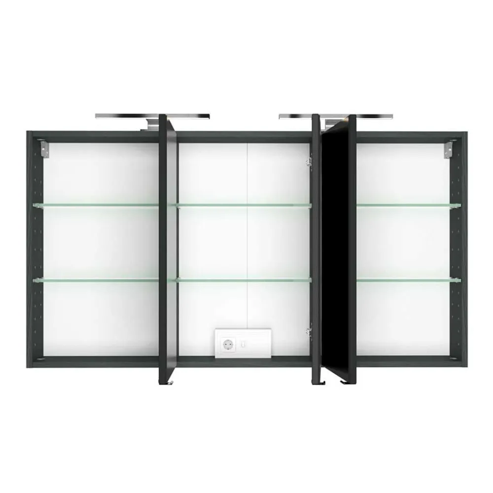 Wohnen Badezimmer Komplett*Doppelter Waschplatz & Badschränke - Endely (vierteilig)