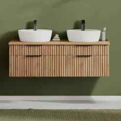 Wohnen Doppelter Waschtisch mit vier Schubladen - Crystoga