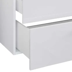 Wohnen Doppel-Waschbecken Waschtisch in Weiß - Matsu (zweiteilig)