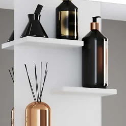 Wohnen Doppel-Waschbecken Waschtisch in Weiß - Matsu (zweiteilig)