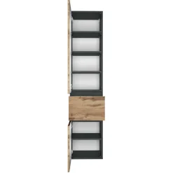 Wohnen Glasmöbel|Badezimmer Komplett*Doppel-Waschplatz & Badezimmerschränke - Endely (dreiteilig)