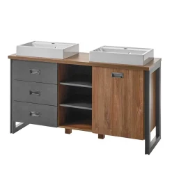 Wohnen Doppel-Waschplatz & zwei Spiegel - Forawas (dreiteilig)