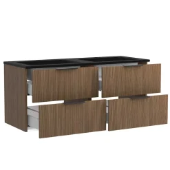 Wohnen Badezimmer Komplett*Doppel-Waschplatz mit Lichtspiegeln Set - Ucaida (dreiteilig)