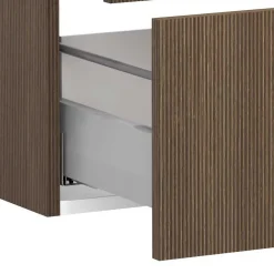 Wohnen Badezimmer Komplett*Doppel-Waschplatz mit Lichtspiegeln Set - Ucaida (dreiteilig)