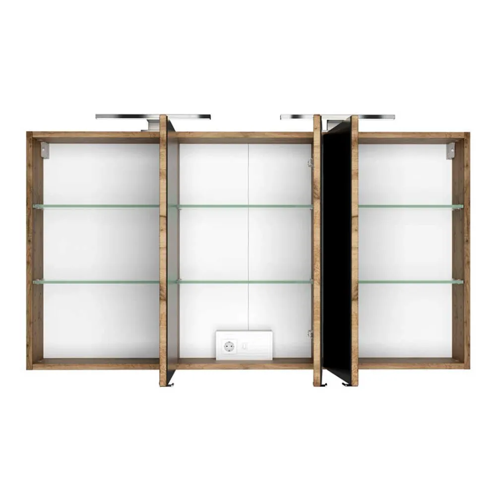 Wohnen Doppel-Waschtisch & Bad Schränke - Maklesa I (dreiteilig)