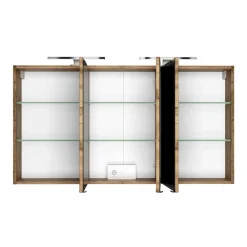 Wohnen Doppel-Waschtisch & LED Spiegelschrank - Athrin (zweiteilig)