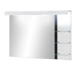 Wohnen Doppel-Waschtisch & LED Spiegel - Ingmesan (zweiteilig)