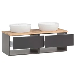 Wohnen Waschtisch|Waschbeckenunterschränke*Doppel-Waschtisch für die Wandmontage - Breznia