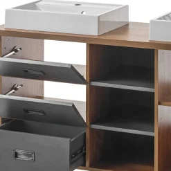 Wohnen Doppelwaschtisch mit zwei Aufsatzwaschbecken - Forawas