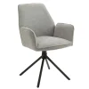 Wohnen Küchenstühle|Esszimmerstühle*Drehbare Armlehnen-Stühle in Grau - Satyno (2er Set)