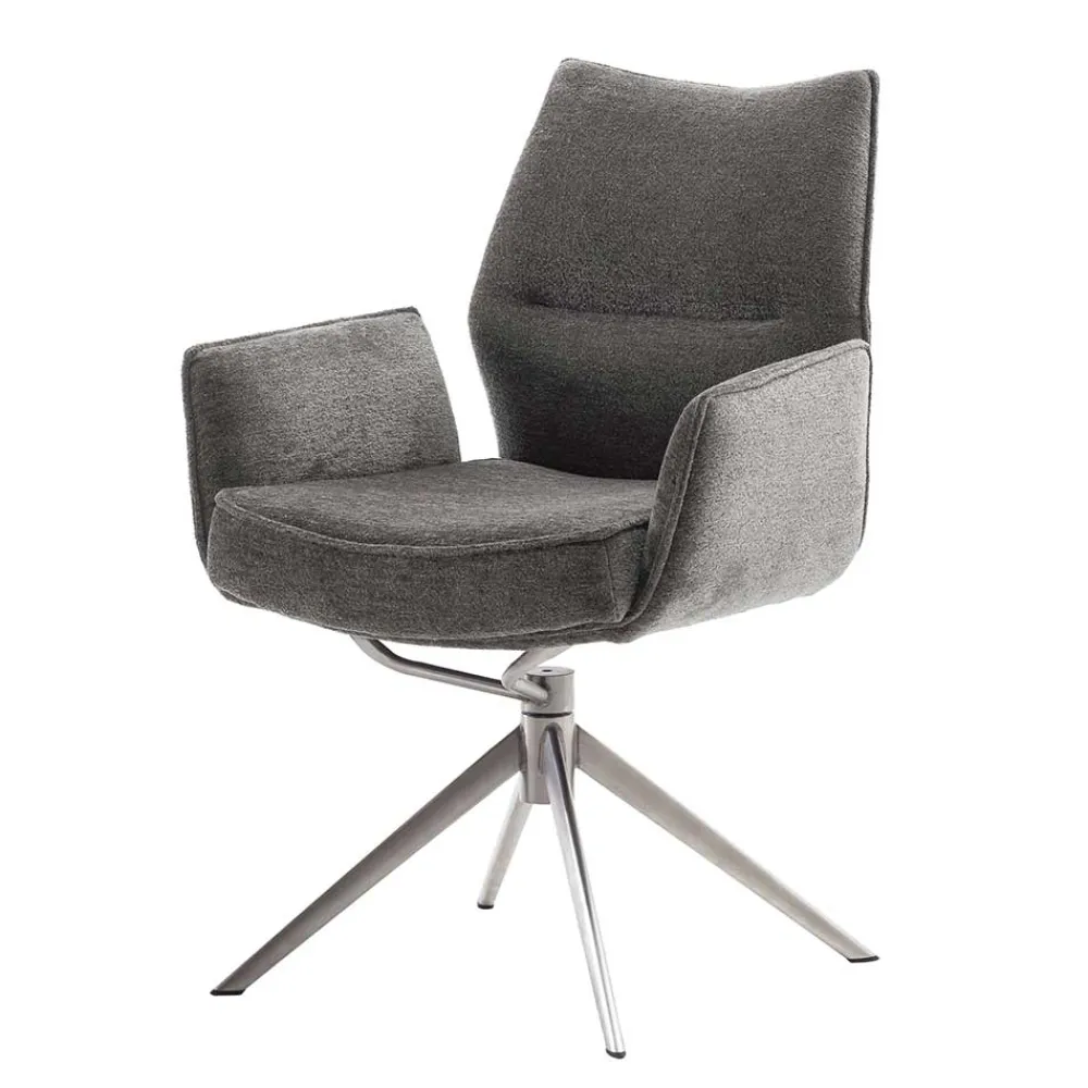 Wohnen Wohnzimmerstühle*Drehbare Armlehnenstühle mit Taschenfederkern - Obanya (2er Set)